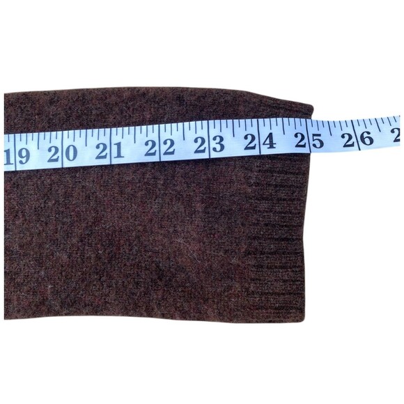 Deane & White Lambswool Argyle Turtleneck Sweater Brown Size L Cabincore - Picture 9 of 11